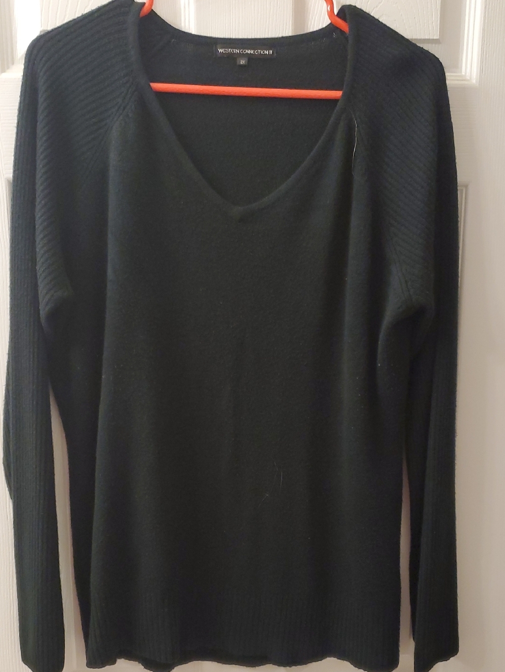 Weston Connection Black V-Neck Women's Sweater